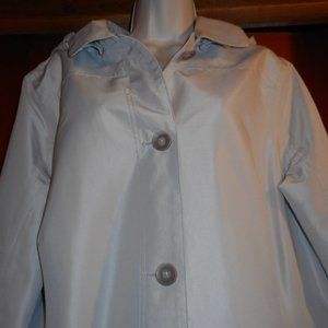 NEW Land's End Tan Hooded Rain Coat